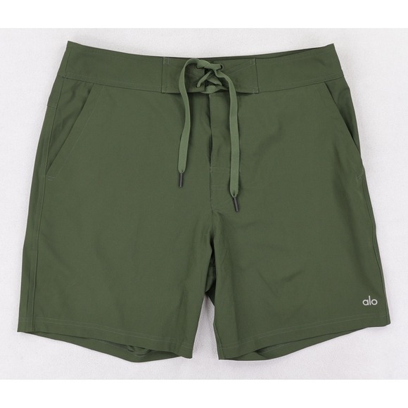 ALO Yoga Other - Alo Shorts Mens Large Green Drawstring Athletic Swim Hybrid Board Quick Dry